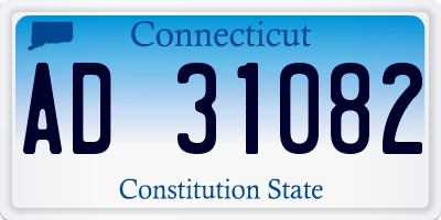 CT license plate AD31082