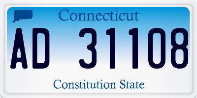CT license plate AD31108