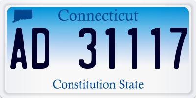 CT license plate AD31117