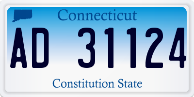 CT license plate AD31124