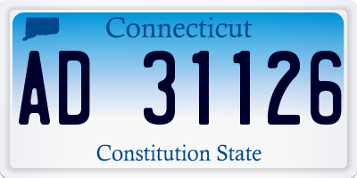 CT license plate AD31126