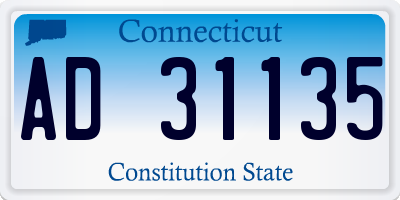 CT license plate AD31135