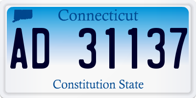 CT license plate AD31137