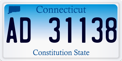 CT license plate AD31138