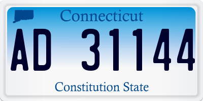 CT license plate AD31144