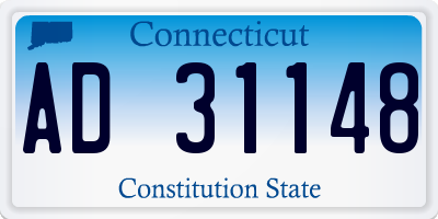 CT license plate AD31148