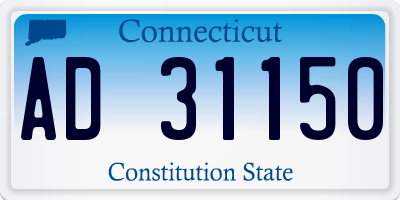 CT license plate AD31150