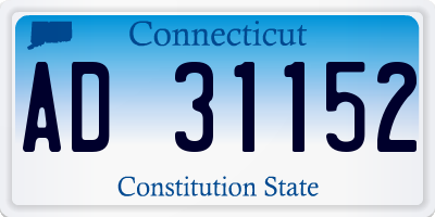 CT license plate AD31152