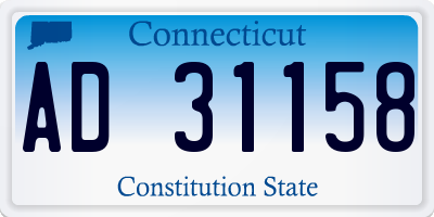 CT license plate AD31158