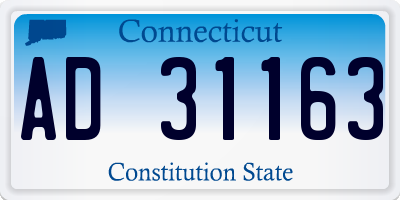 CT license plate AD31163
