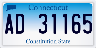 CT license plate AD31165