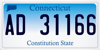 CT license plate AD31166