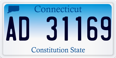 CT license plate AD31169