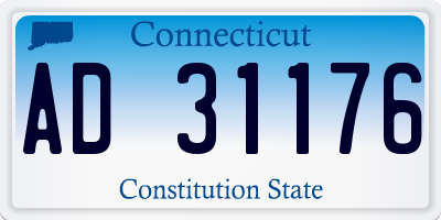 CT license plate AD31176
