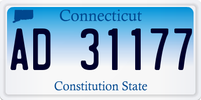 CT license plate AD31177