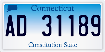 CT license plate AD31189