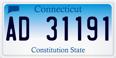 CT license plate AD31191