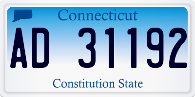 CT license plate AD31192
