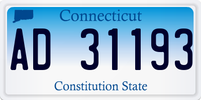 CT license plate AD31193
