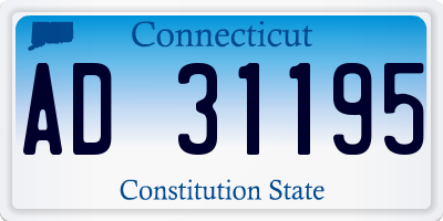 CT license plate AD31195