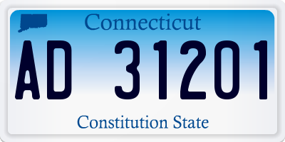 CT license plate AD31201