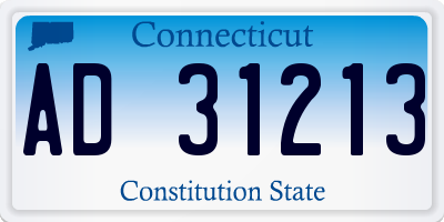CT license plate AD31213