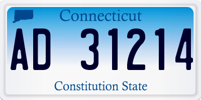 CT license plate AD31214
