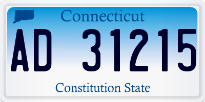 CT license plate AD31215