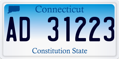 CT license plate AD31223