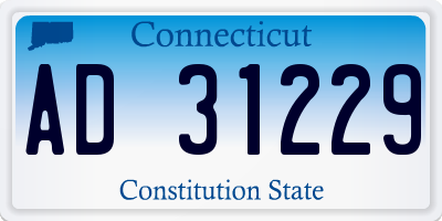 CT license plate AD31229