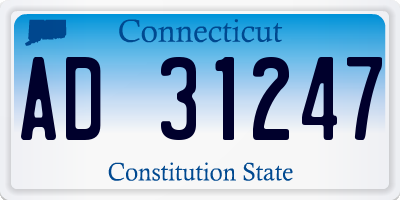 CT license plate AD31247