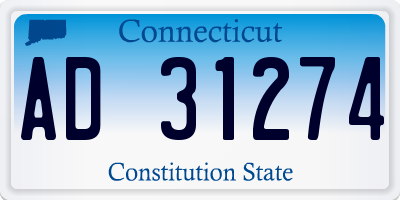 CT license plate AD31274