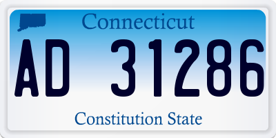 CT license plate AD31286