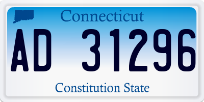 CT license plate AD31296