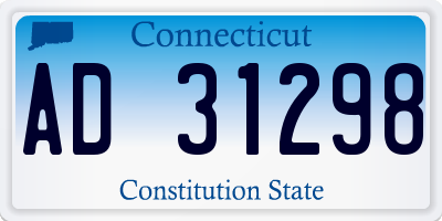 CT license plate AD31298