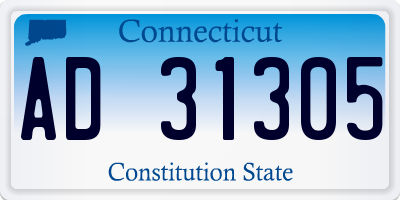 CT license plate AD31305