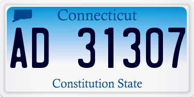 CT license plate AD31307