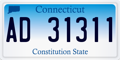 CT license plate AD31311