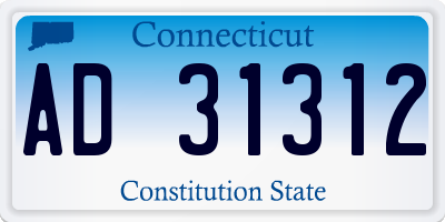 CT license plate AD31312