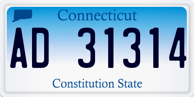 CT license plate AD31314