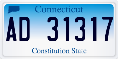 CT license plate AD31317
