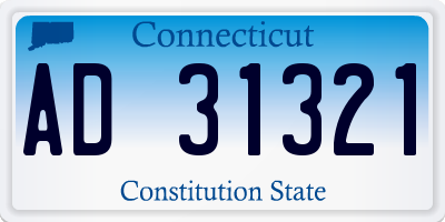 CT license plate AD31321