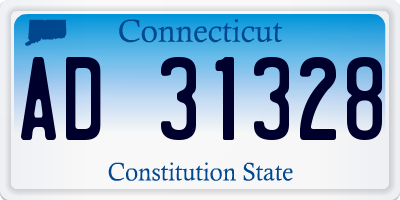 CT license plate AD31328