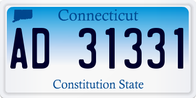 CT license plate AD31331