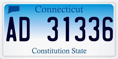 CT license plate AD31336
