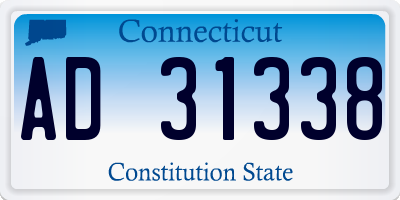 CT license plate AD31338