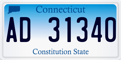 CT license plate AD31340