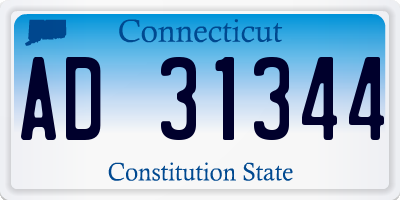 CT license plate AD31344
