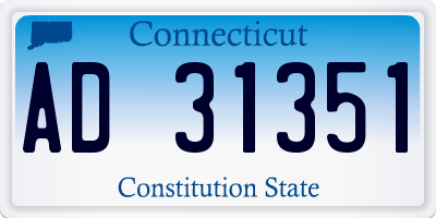 CT license plate AD31351