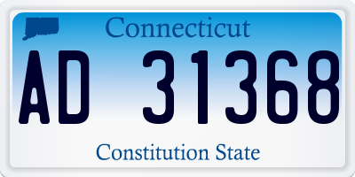 CT license plate AD31368